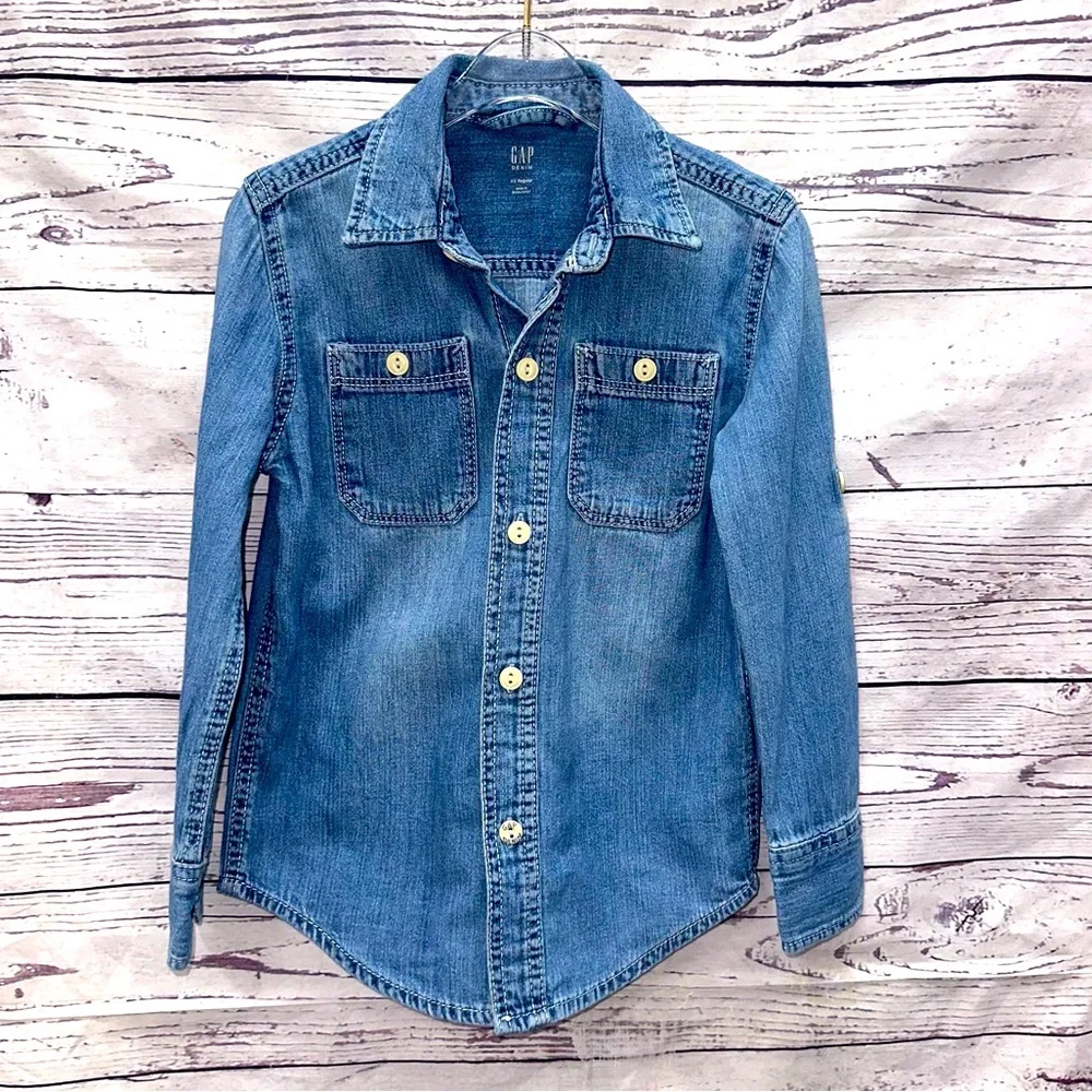Gap Long Sleeve Denim Shirt Size XS